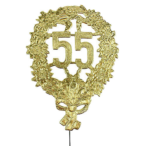 JubiläUmszahl 55 Gold Deko Ø8Cm 10Er Set FüR Geburtstagstorte Und Party, 10-image