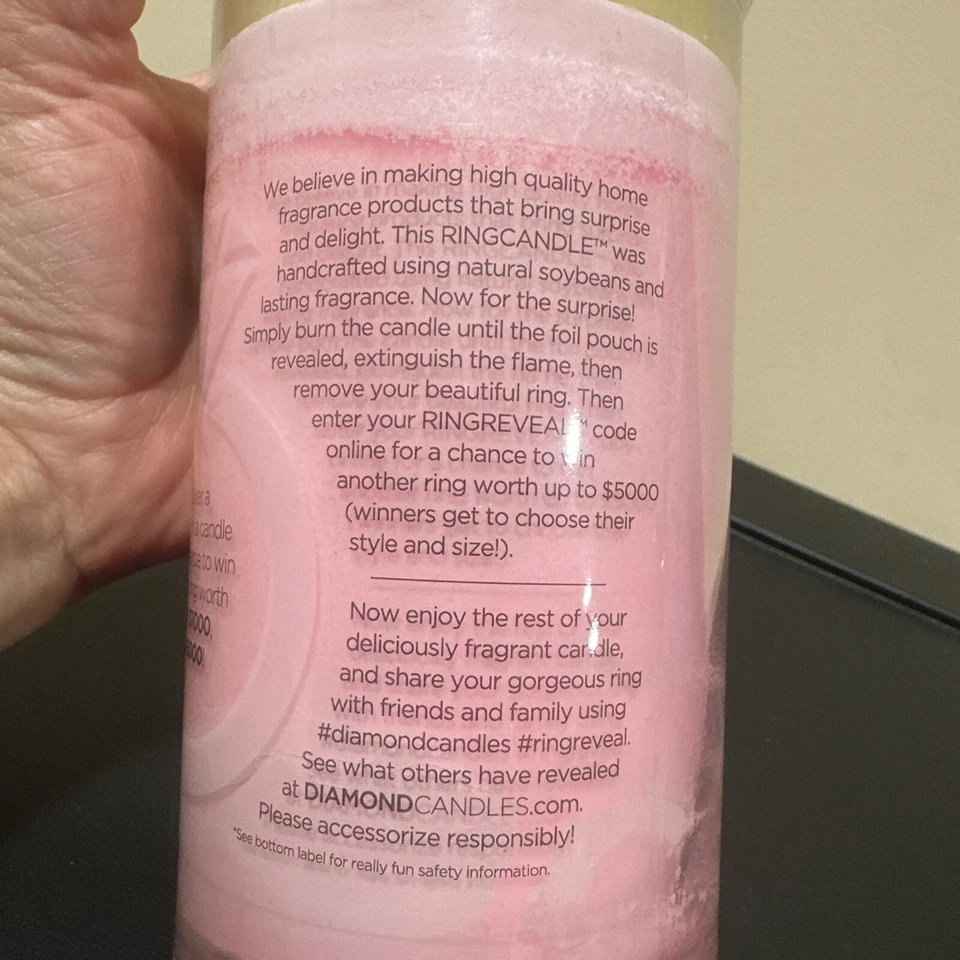 Diamond Candles CARNIVAL CANDY Ring Candle 21oz LARGE TUMBLER PILLAR CANDLE RARE Foto 3 de 4