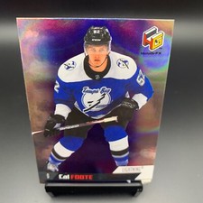 2020-21 UD Extended Series #HG-19 Cal Foote HoloGr-FX Tampa Bay Lightning