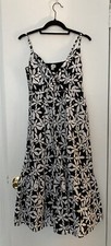 J. Crew Factory Size 00 Black & White Maxi Dress NWT