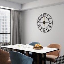 24 Large Metal Clock Cut-Out Farmhouse Decora...