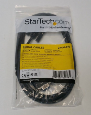 StarTech.com (2 m) DB9 RS232 Serielles Nullmodemkabel   Kostenloser Versand (schwarz)