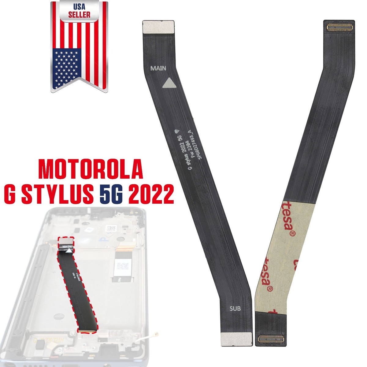 motoG66j５G Sub Main Motherboard Flex Cable Ribbon For Motorola Moto G Stylus