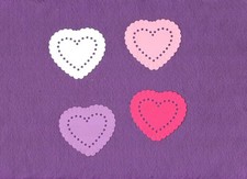 HEART Valentine holes die cuts scrapbook cards