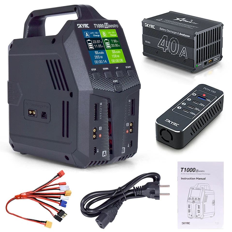SKYRC T1000 RC Battery Charger for 1-6S Lipo Battery Balance Charger/Discharger - Image 2 of 4