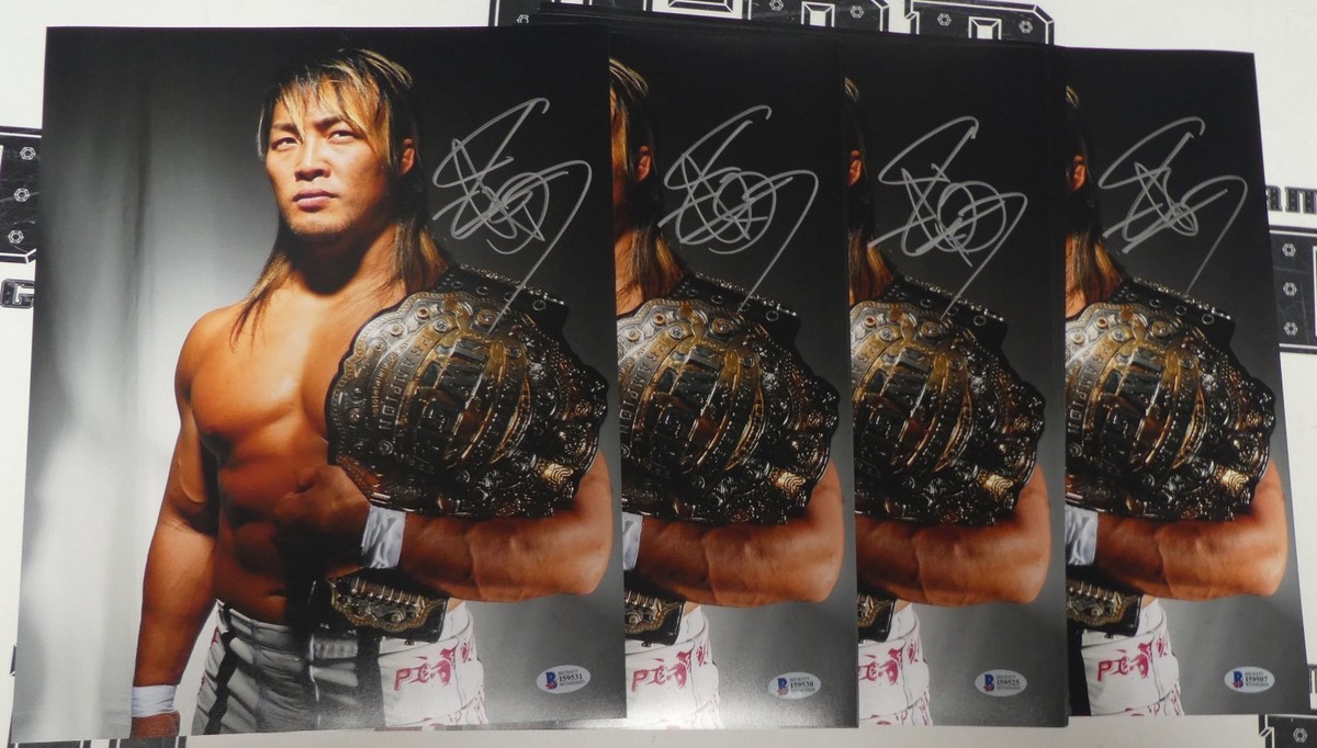 Hiroshi Tanahashi Signed 11x14 Photo BAS COA New Japan Pro