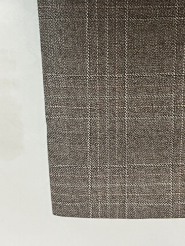 Pantalones de vestir Zanella platino nuevos con etiquetas talla 34 x 30 Todd Med beige lana a cuadros ITALIA - Imagen 11 de 11