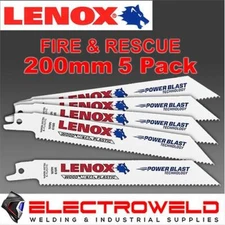 5 x LENOX 200mm 10/14 TPI Fire & Rescue Reciprocating Saw Blade for Thick Metal