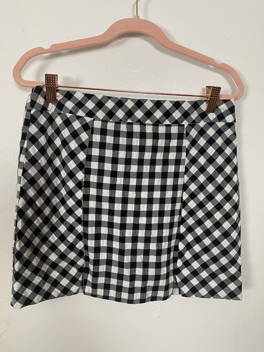 Depop Black And White Plaid Skirt American Eagle Topshop Women