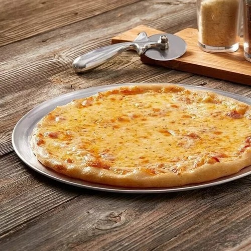 Pizza Pan Oven Plate Tray Aluminum Standard Non Stick Wide Rim 8 inch - Picture 1 of 4