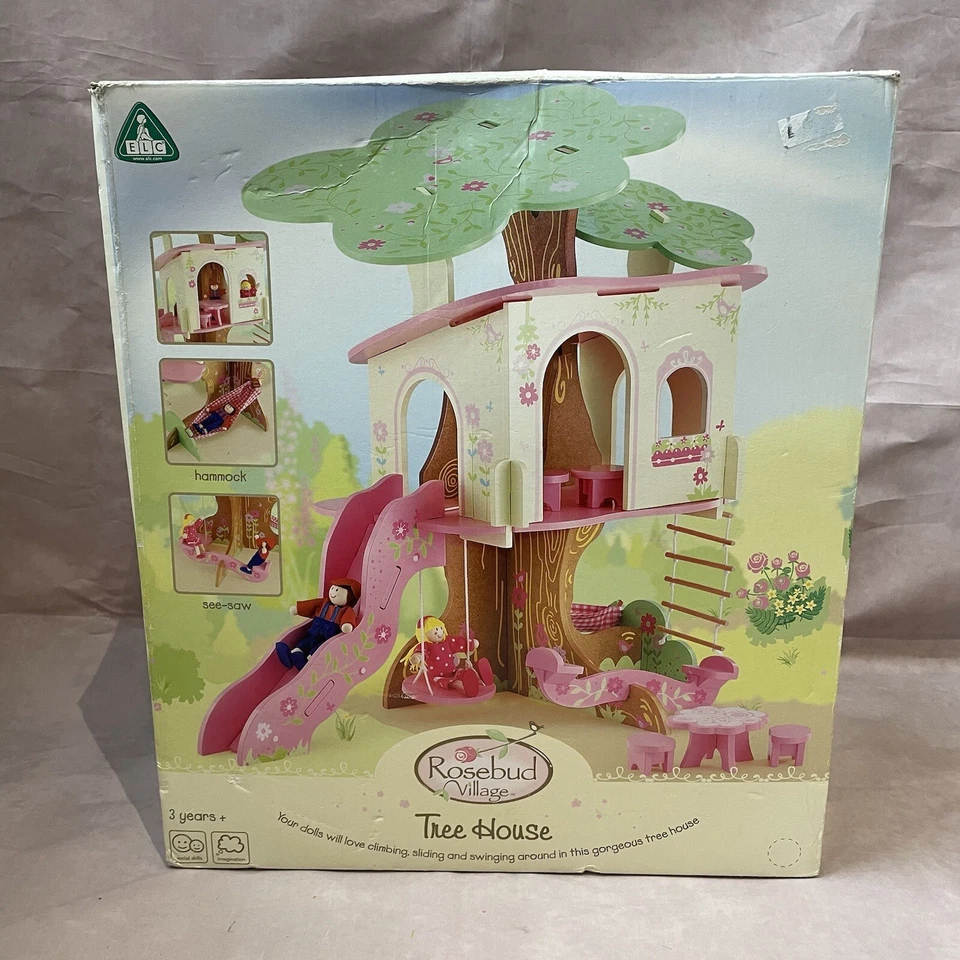 ELC - Early Learning Centre Rosebud Wooden Tree Doll House With People figures - Image 2 of 4