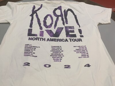2024 KORN Live Shirt Large North American Tour Concert USA America