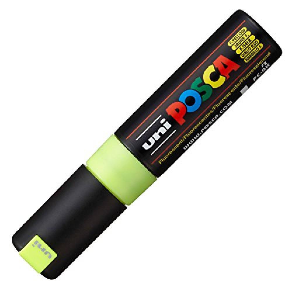 (TG. 1) Uni-Ball M PC8K B Marcatore Uni Posca a Tempera, a Scalpello, 8 mm, Gial