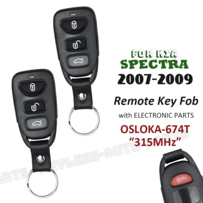 2x OKA-674T 315MHz for Kia Spectra 2007 2008 2009 Keyless Remote Control Key Fob