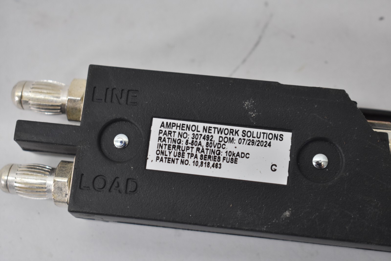 Amphenol 307492 Fuse Holder Removable 5-50A Dual Feed Panel Interchangeable