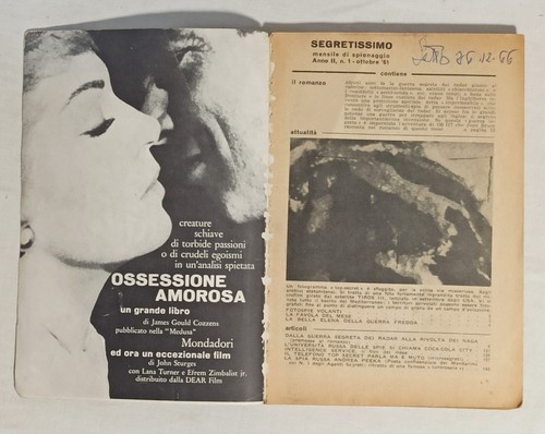 SEGRETISSIMO "Le mani nel sacco" n.1 seconda serie Ed. Mondadori 1961 !! - Picture 4 of 4
