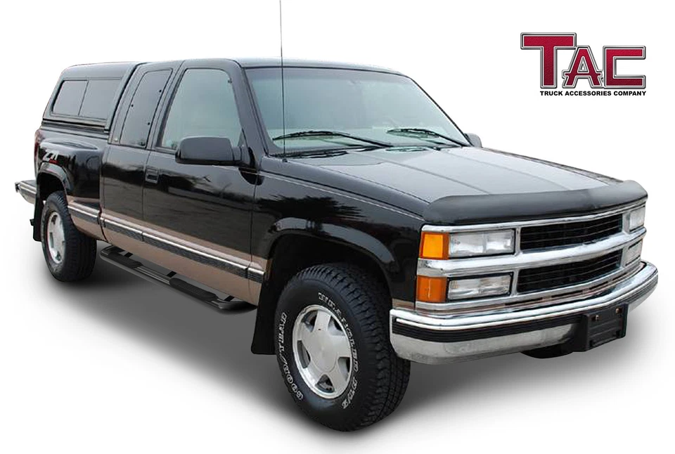 For 1988-1998 Chevy/GMC C/K Extended Cab 2Door 3" Black Sidestep Rails Nerf Bars - Image 4 of 4