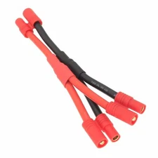 Parallel Wire HXT 3.5mm 1 Male to 2 Female Y cable 12AWG 5CM+5CM Adapter