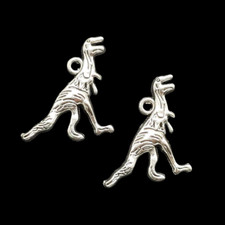 Bulk 120pcs dinosaur Antique Silver Charms Pendants for Jewelry Making 23 20mm