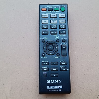 Sony Remote RM ADU079 Genuine AV System TV Bravia DVD USB Menu Audio Used #712