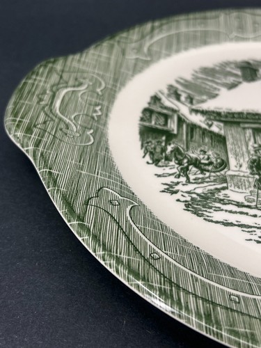 Vintage "The Old Curiosity Shoppe" Handled Tabbed Serving Plate Platter 11.5"W - Picture 13 of 24