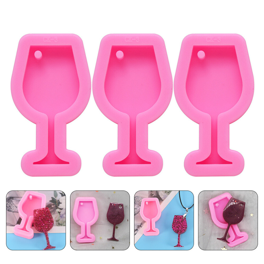 3 Pcs Star Keychain Bottle Opener Mold Goblet Shape DIY Jewelry