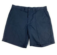 Champions Tour Men's Flat Front 100% Polyester Black Golf Shorts 40