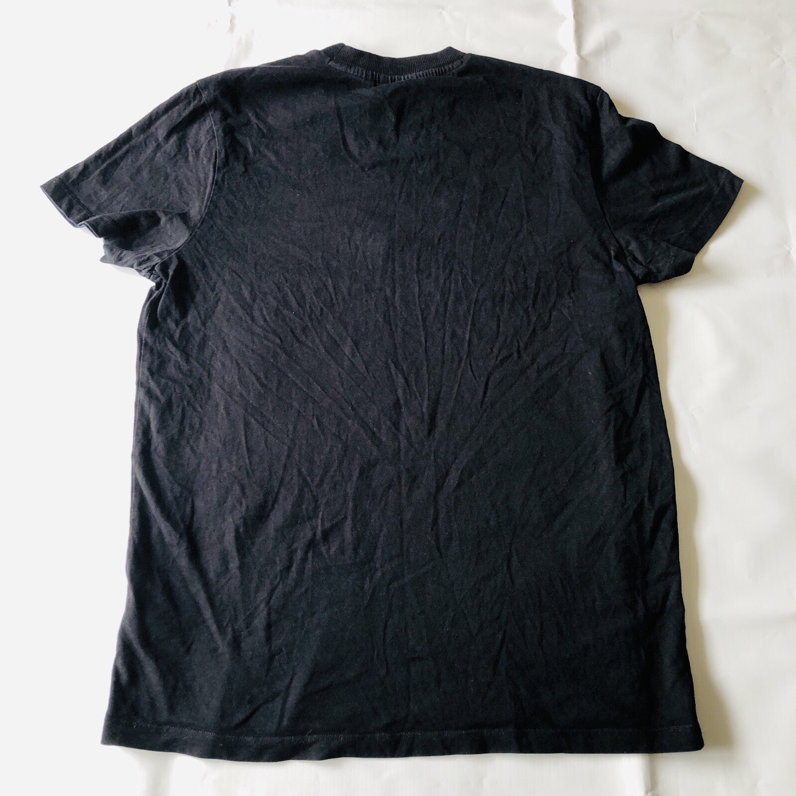 T shirt da uomo nera Fila taglia small cotone 36" pollici petto maglietta sportiva internazionale