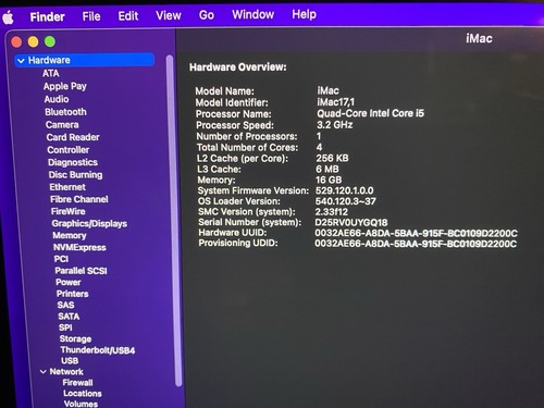 Apple iMac 27" 5K Retina 2015 Core i5-650 1TB HDD 16GB Ram 3.2GHz AMD R9 M390 2G - Picture 15 of 15