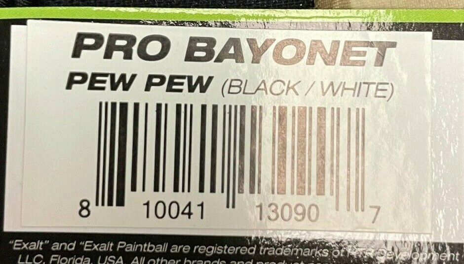NEW Exalt Bayonet Barrel Cover - Pew Pew Black & White