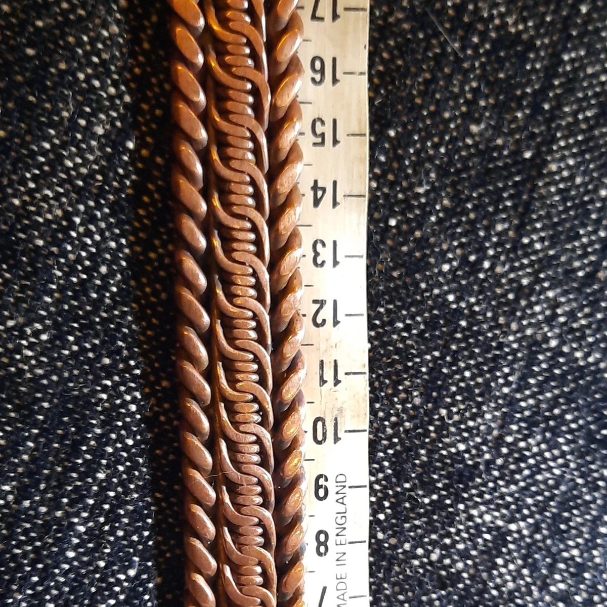 Hand Crafted Copper Cuff  Bracelet. Unisex Adults 18.5 Cm, 116 grams. 