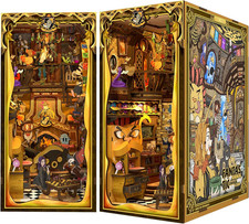 Book Nook Kit -Miniature DIY House Kit for Adults and Teens, Dollhouse Booknook