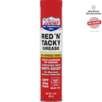 #ad 14oz Lucas Red N Tacky Grease 30 Cartridges with Extreme Pressure Additives $255.99