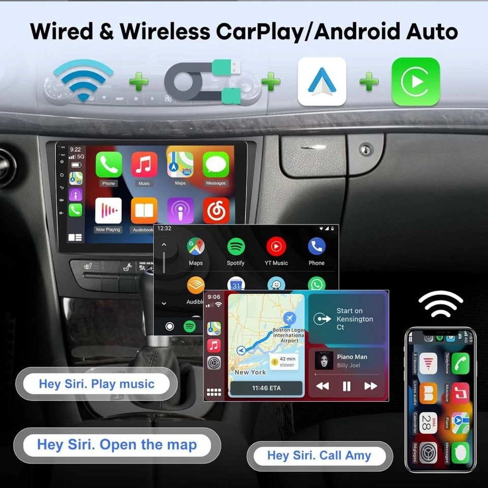 64G For Mercedes Benz E-W211 E320 E500 E350 Android 15 Carplay Car Radio GPS CAM Foto 3 de 4