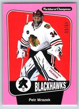 2024-25 Upper Deck Parkhurst Champions Shell Pink /99 Petr Mrazek #29 Blackhawks