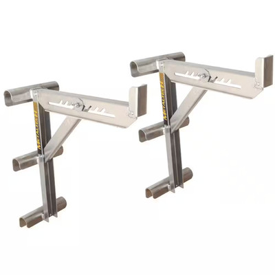 21.75 In. X 10 In. X 29 In. Aluminum Adjustable 3-Rung Ladder Jacks for Scaffold
