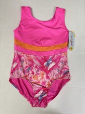 New Cat  Jack Girls' Feathered Hearts Leotard Pink Size L 10/12
