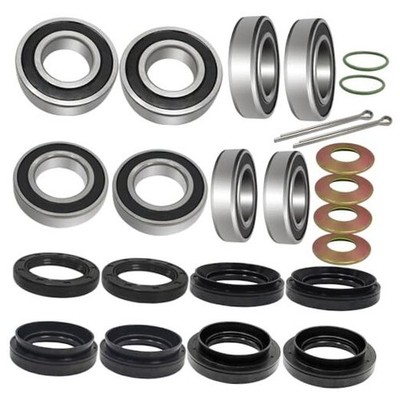 Front & Rear Wheel Bearings Seals Compatible with Yamaha Rhino 450 660 700