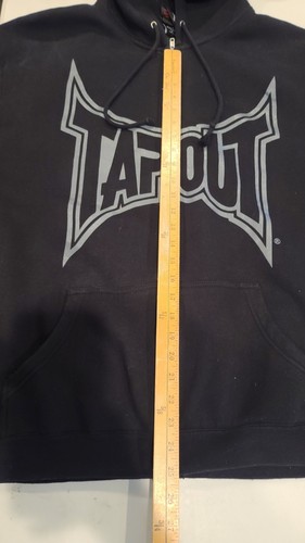 Y2K Vintage Men’s Tapout Black Full Zip Hooded Sweatshirt Size XLarge - Picture 4 of 10