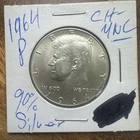 1964 Kennedy Half Dollar 90% Silver Uncirculated Raw JFK Half Coin Philadelphia