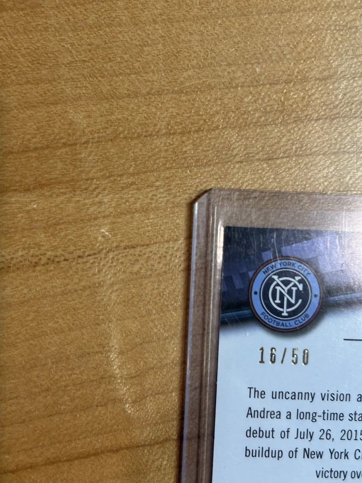 2016 Topps MLS Andrea Pirlo Auto /50 Green Autograph - Image 3 of 4