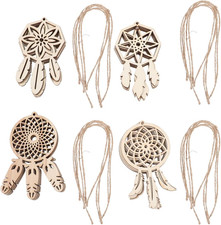 Wood Dream Catcher Ornament: 40Pcs Mini Dreamcatcher Arts Craft Hanging Nursery