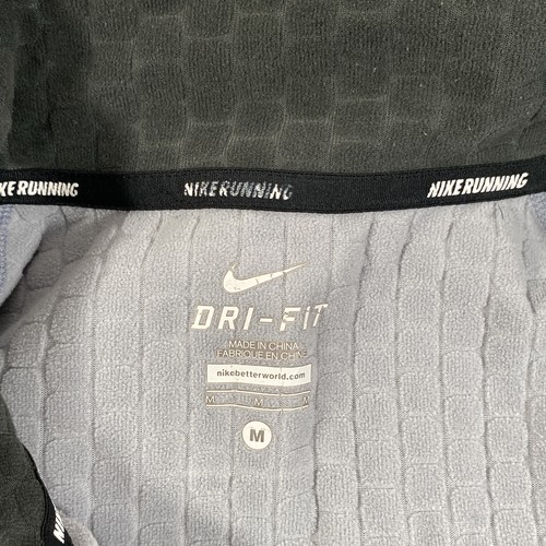 Nike Men’s Dri Fit 1/2 Zip Grey Running Long Sleeve Top Size Medium Outerwear - Picture 4 of 5