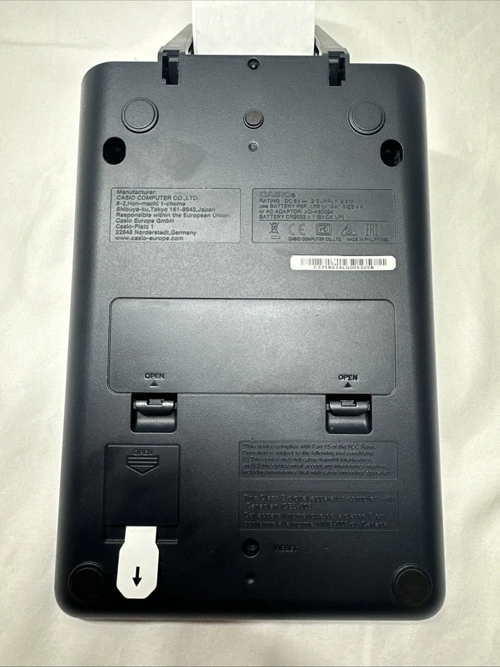 Casio HR-170RC Calculadora de Escritorio Impresión Negra Cargador de 12 Dígitos 6 Rollos de Papel Foto 4 de 4