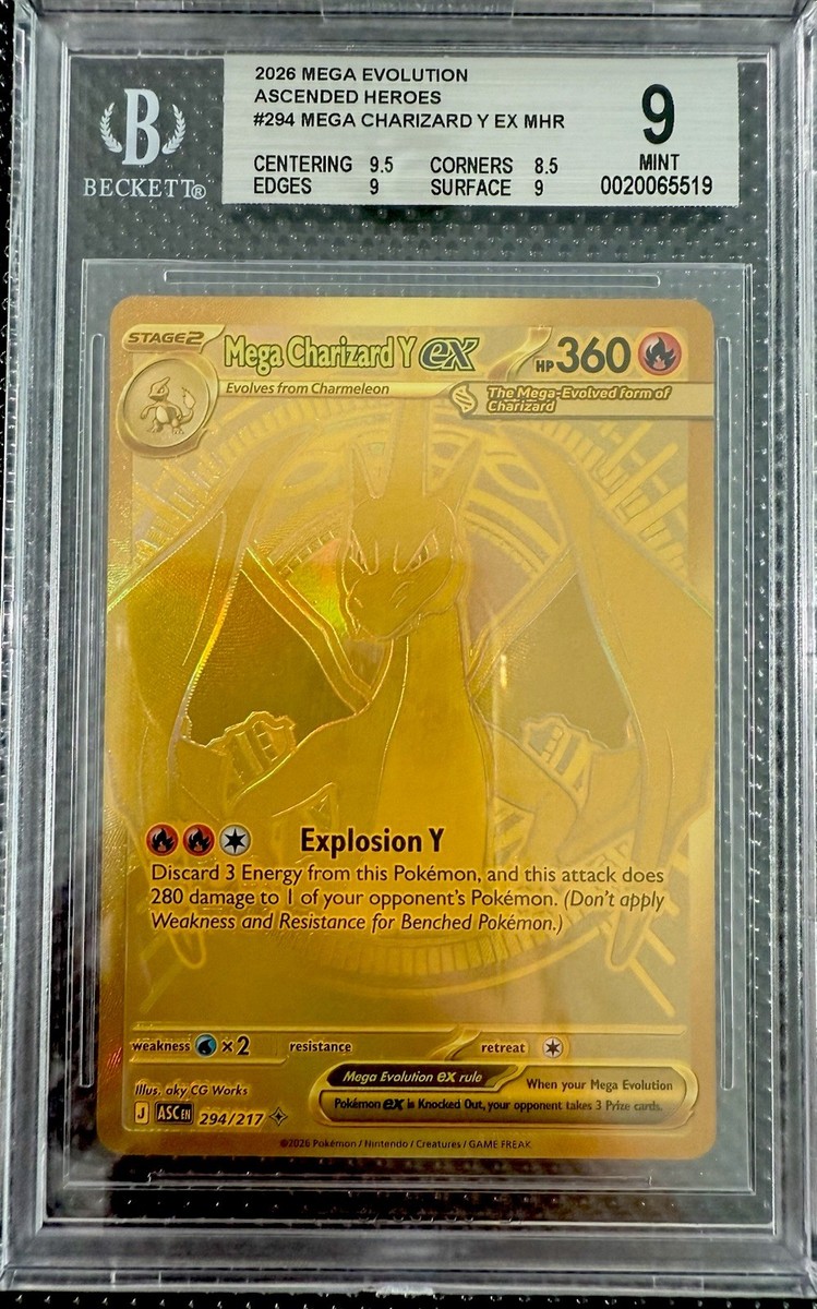 Mega Charizard Y Ex #294/217 - 2026 Pokemon Ascended Heroes - BGS