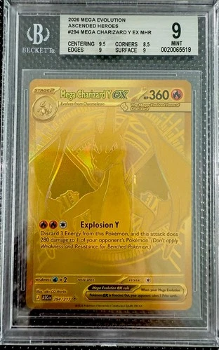 Mega Charizard Y Ex #294/217 - 2026 Pokemon Ascended Heroes - BGS 9