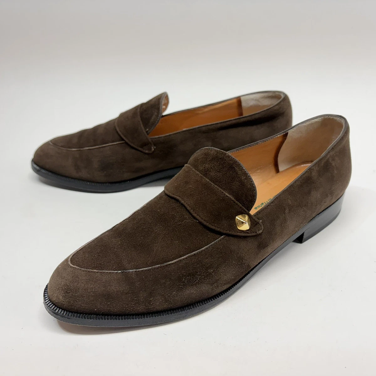 Robert Clergerie Loafers Men Size 8.5 Black Suede Penny Round Toe Made in France Robert Clergerie Round Toe Flats for Women for sale | eBay main image 2