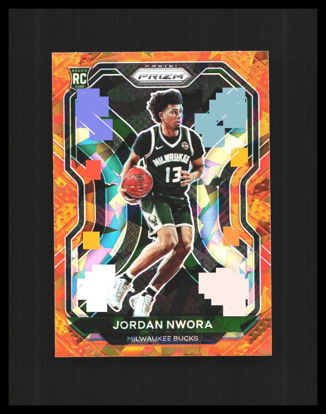 2020-21 Jordan Nwora Rookie Card - Panini Prizm #273 Orange Ice - S1B4R1L8C30