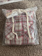 Pink Plaid Flannel Hooded Button-Up Shirt Shacket