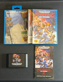 Lot Streets of Rage 1 & 2 Sega Genesis Video Games